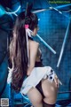 Coser @ 水 淼 Aqua Vol.054: 碧蓝 航线 爱 宕 犬 同人 机车 (40 photos)